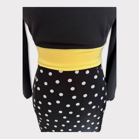 Tango White Dotted Black & Black Reversible Tango Dress /Reversable Dress Size S - Picture 10 of 13